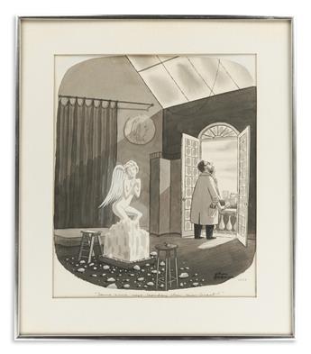 CHARLES ADDAMS. Same time next Monday then, Miss Grant? [CARTOONS / NEW YORKER]